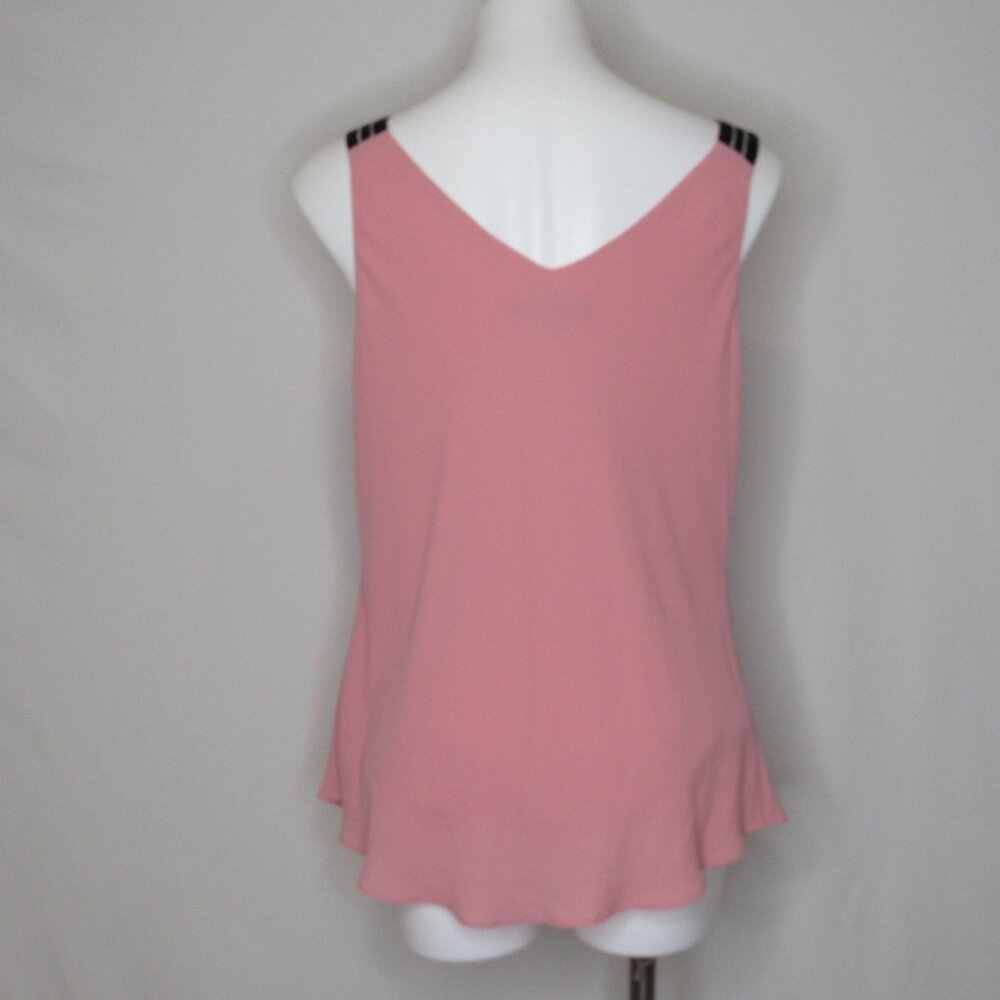White House Black Market Pink Cowl Neck Sleeveless Blouse Tank Top Women's L - Picture 3 of 8